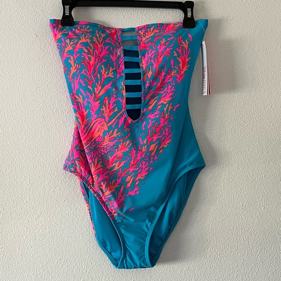 {Lilly Pulitzer} Brand New Teslee Convertible One Piece Swimsuit - Picture 9 of 12